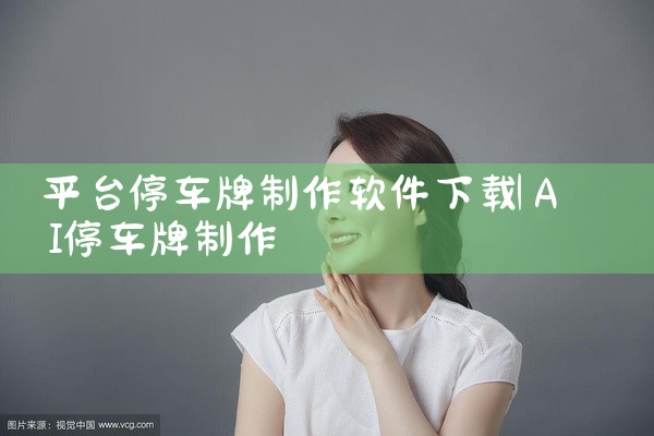 平台停车牌制作软件下载