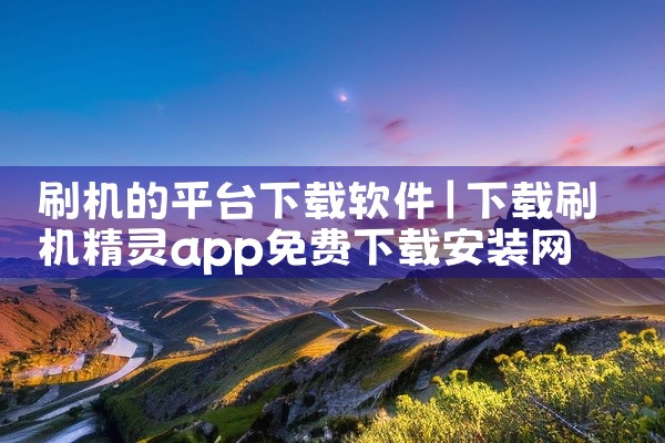 刷机的平台下载软件