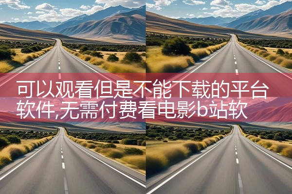 可以观看但是不能下载的平台软件