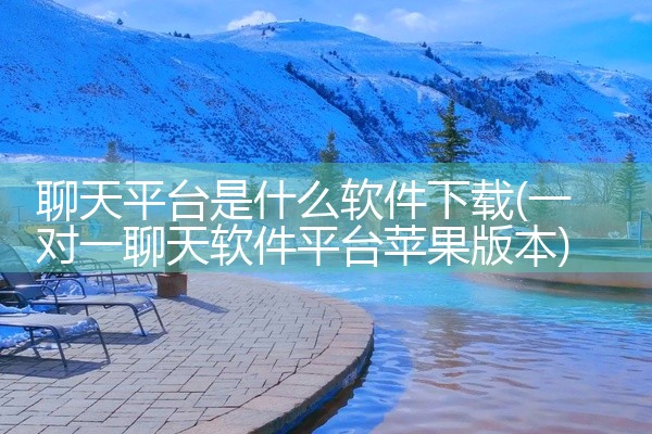 聊天平台是什么软件下载